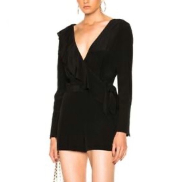 Diane von Furstenberg DVF Black Celeste Romper Jumpsuit, sz 4 - Picture 1 of 16
